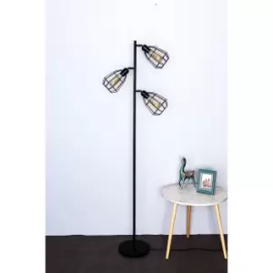 Image of Harper Living Hector Black 3-Light Tree Floor Lamp