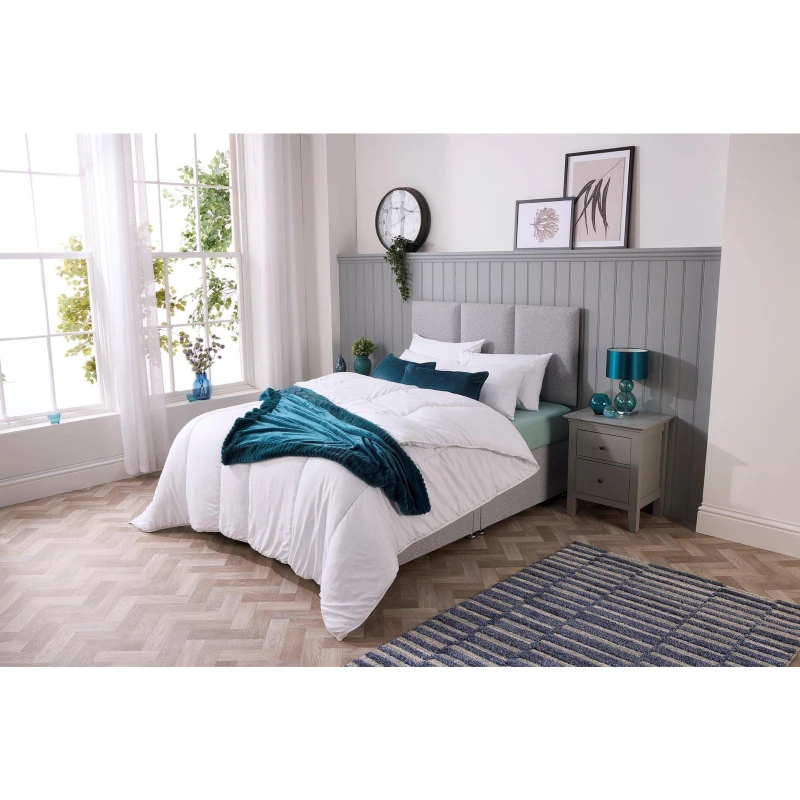 Image of Downland 15 Tog Soft Like Down Hollowfibre Duvet White unisex Double