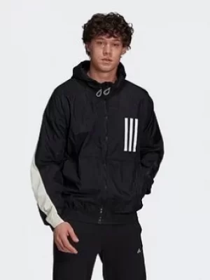 Image of adidas Sportswear W.n.d. X-city Packable Windbreaker, Black Size M Men