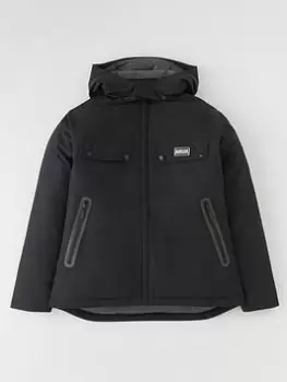 Image of Barbour International Boys Proctor Showerproof Jacket - Black, Size Age: 8-9 Years
