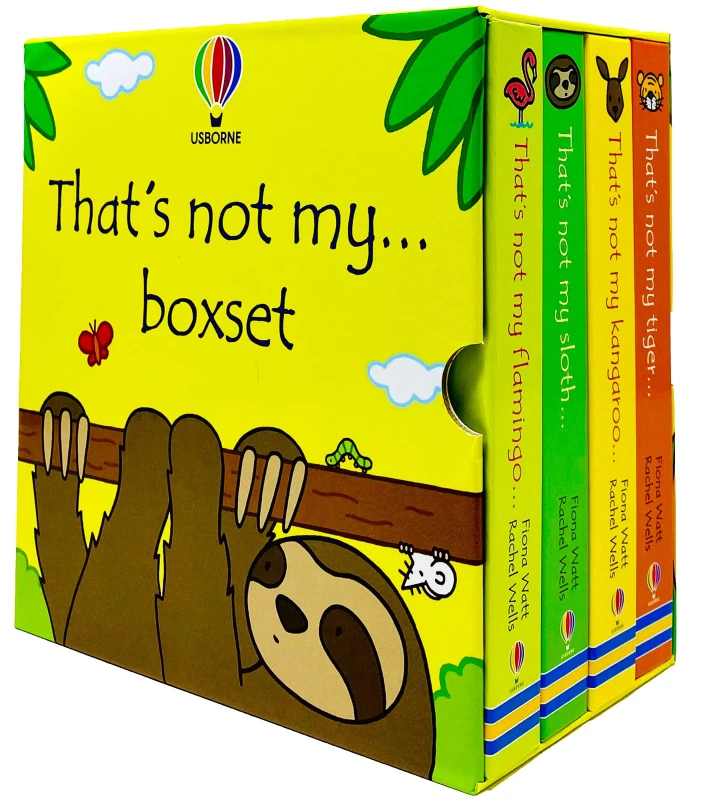 Image of That's not my... 4 Books Collection Box Set by Fiona Watt & Rachel Wells (Flamingo, Sloth) Fiona Watt Books