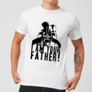 Image of Star Wars Darth Vader I Am Your Father Confession Mens T-Shirt - White - 3XL