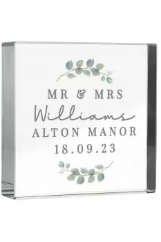 Image of Personalised Botanical Crystal Token - Clear