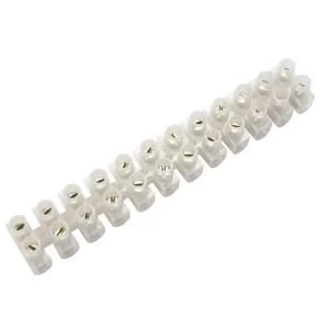 Image of BQ White 30A 12 Way Cable Connector Strip