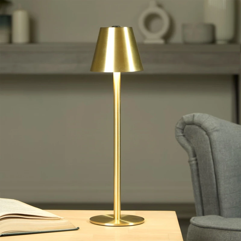 Image of SO'HOME Portable Rechargeable Table Lamp in Gold aged brass ONE SIZE