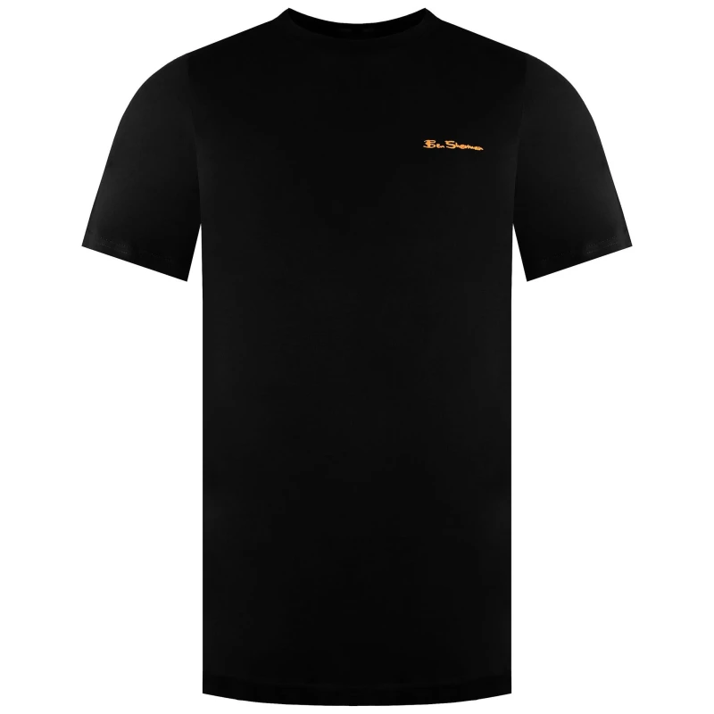 Image of Ben Sherman Men Small Logo Black T-Shirt Size: large Black L Male 5063057328652