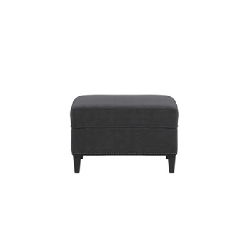 Image of LPD Atticus Grey Linen Footstool