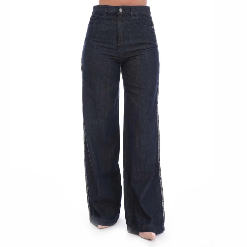 Image of Emporio Armani J14 Wide-Leg Jeans - Blue Blue 25R