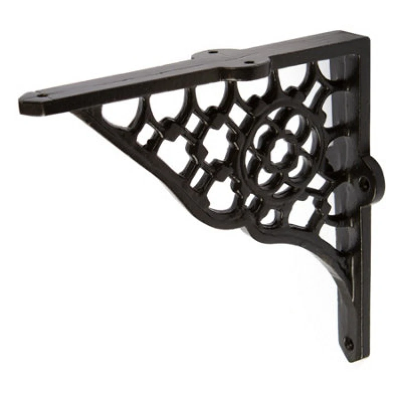 Image of Hammer and Tongs Hammer & Tongs Honeycomb Iron Shelf Bracket - D155mm - Black