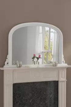 Image of Classic Overmantle mirror White 122(w) x 77cm(h)