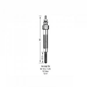 Image of NGK Glow Plug Y-115T1 Y115T1 (2189)