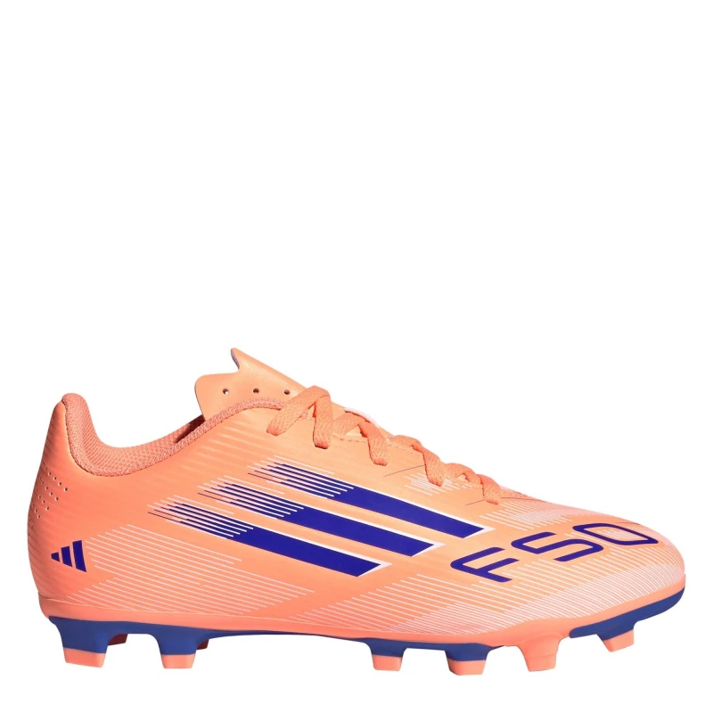 Image of adidas F50 Club Childrens Firm Ground Football Boots Orange/Blue male C11 (29)