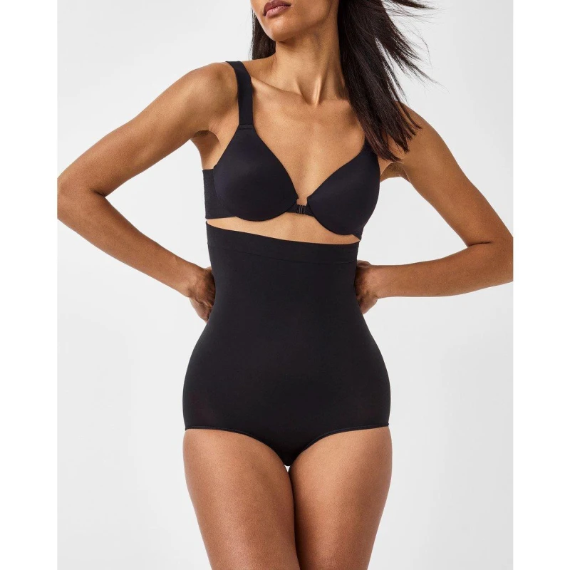 Image of Spanx Everyday Seamless Shaping Medium Control High-Waisted Brief - Black 10