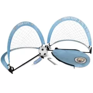 Image of Manchester City FC Skill Goal Set (One Size) (Sky Blue)