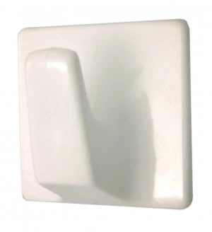 Image of Select Hardware Adhesive Medium Square Hooks White 4 Pack