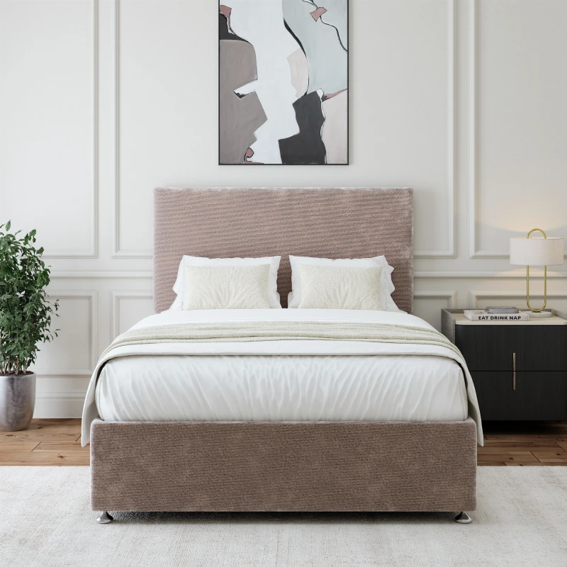 Image of Bedmaster Bedmaster Chenille Divan Base in Silver Size: Small Double Silver Small Double Unisex 9503555164445