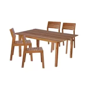 Image of Tramontina Verona 5 Pcs. Dining Set - Brown