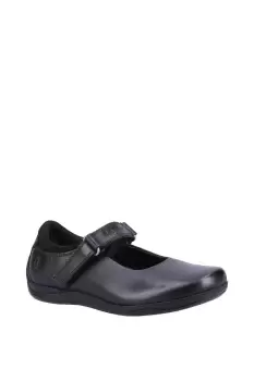 Image of Hush Puppies Black Marcie Junior Non Patent Leather School Shoe