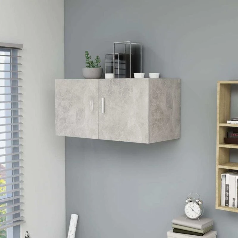 Image of VIDAXL Vidaxl - Wall Mounted Cabinet Concrete Grey 80x39x40cm Engineered Wood 8720286016299