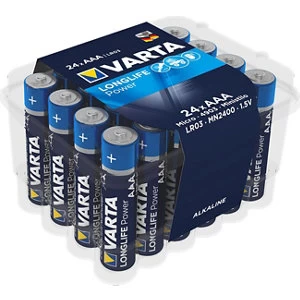 Image of Varta Longlife Power Non-rechargeable AAA Battery Pack of 24