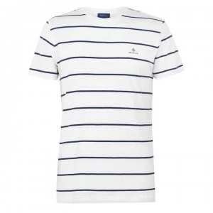 Image of Gant Striped T-Shirt - Eggshell 113