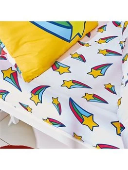 Image of Born To Be You Organic Cotton Fitted Sheet - Double, Multi