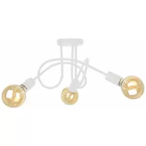 Image of Netlighting Rumba Multi Arm Semi Flush Ceiling Light White, 50cm, 3x E27