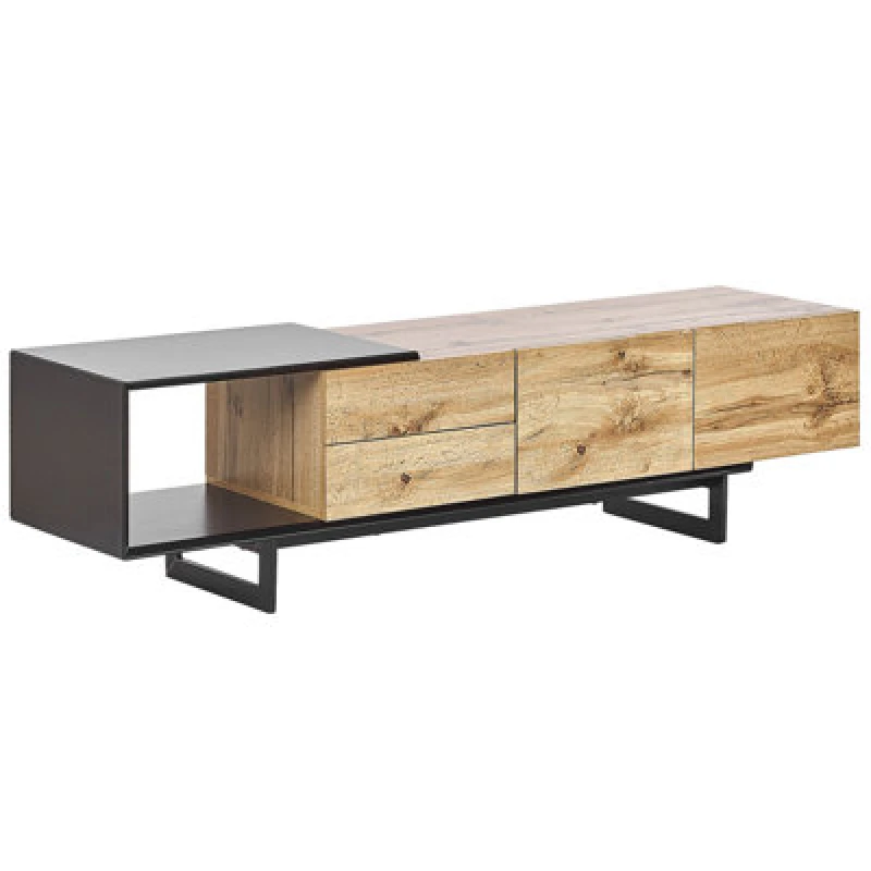 Image of Beliani Industrial TV Stand Fiora Brown/ Black