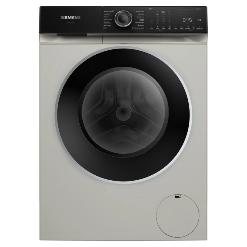Image of Siemens IQ-500 i-Dos WG46H2AXGB 9KG WiFi Connected Washing Machine with 1600 rpm - Silver Inox - A Rated