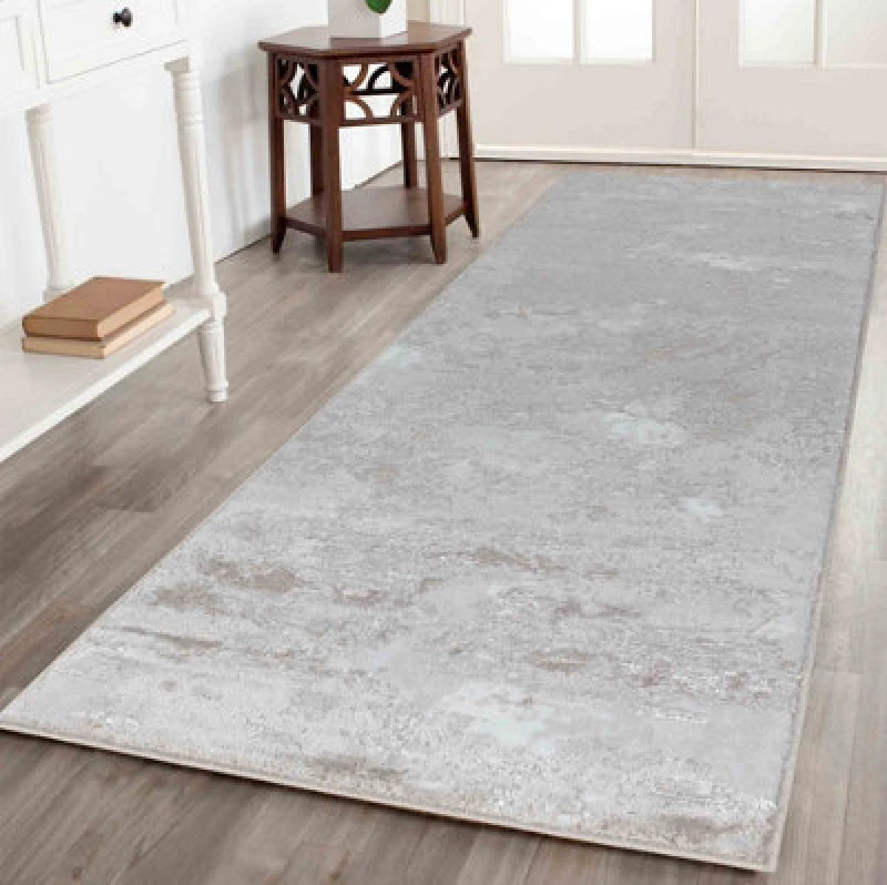 Image of Modern Abstract Sprayed Grunge Texture Area Rugs Stone 60X220 Cm