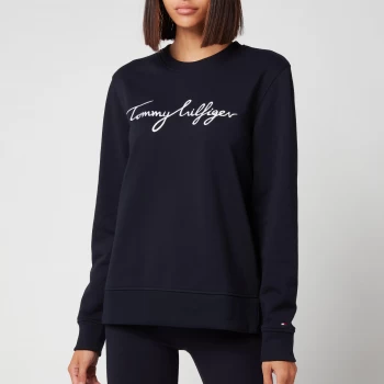 Image of Tommy Hilfiger Womens Regular Graphic Crewneck Sweatshirt - Desert Sky - XS