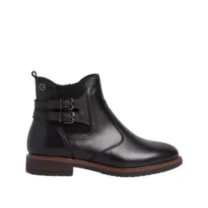 Image of Leather Flat Chelsea Ankle Boots