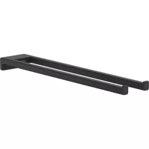 Image of Hansgrohe AddStoris Twin Hand Towel Holder Matt in Black Metal
