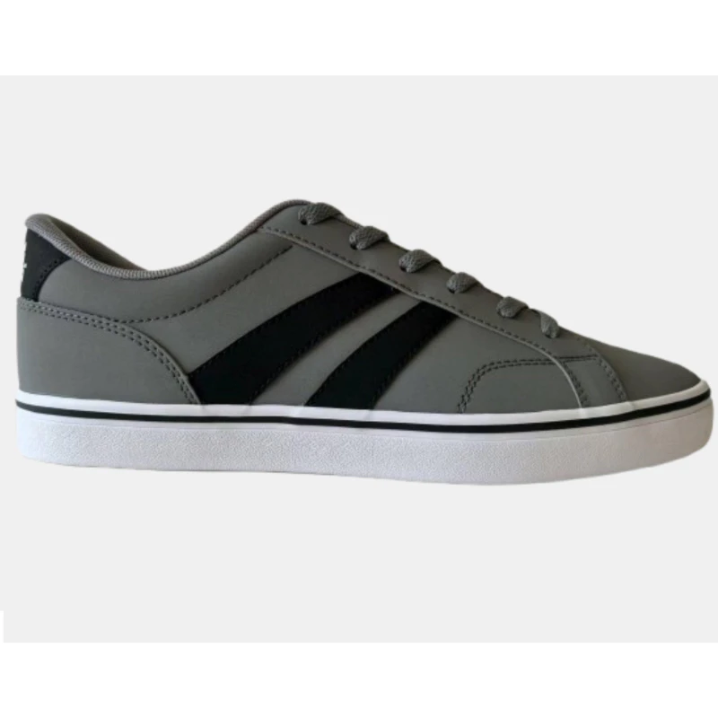 Image of Lonsdale Mens Lace Up Water Resistant Low-Top Trainers Grey/Black/Wht male 7 (41)