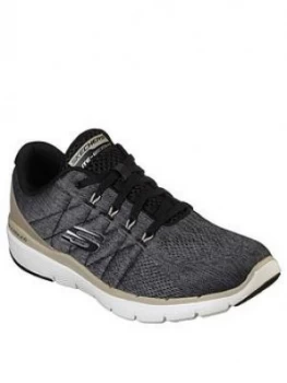 Image of Skechers Flex Advantage 3.0 Stally Trainer - Black, Size 8, Men