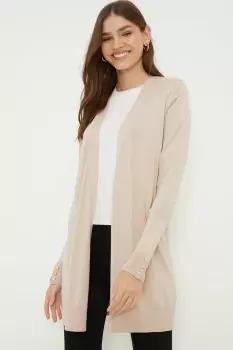 Image of Longline Button Cuff Cardigan