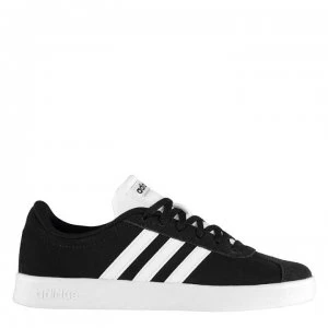 Image of adidas VL Court Suede Childrens Trainers - Black/White