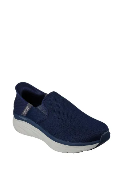Image of Skechers D'Lux Walker-Orford Slip On Trainer - Navy, Size 11, Men