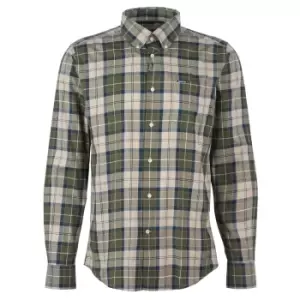 Image of Barbour Mens Wetherham Tailored Shirt Forest Mist XL