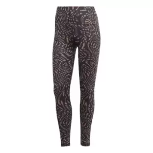 Image of adidas Yoga Essentials Printed 7/8 Leggings Womens - Black / Legend Ink