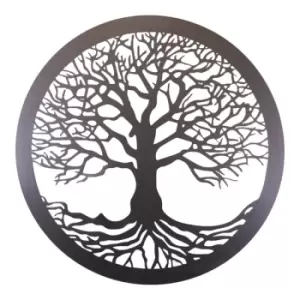 Image of Tree Of Life Silver Metal Wall Decor