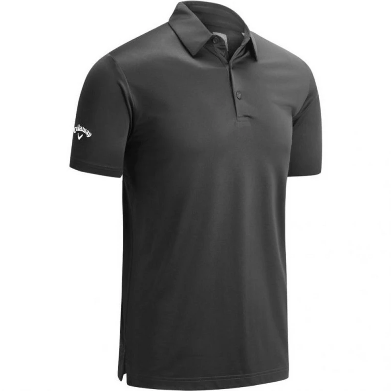 Image of Callaway Callaway Men Swing Tech Solid Colour Polo Shirt in Dark Grey Size: Small Dark Grey S Male 5059444801808