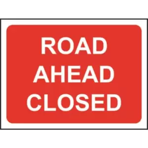 Image of 600 X 450MM Temporary Sign & Frame - Road Ahead Closed