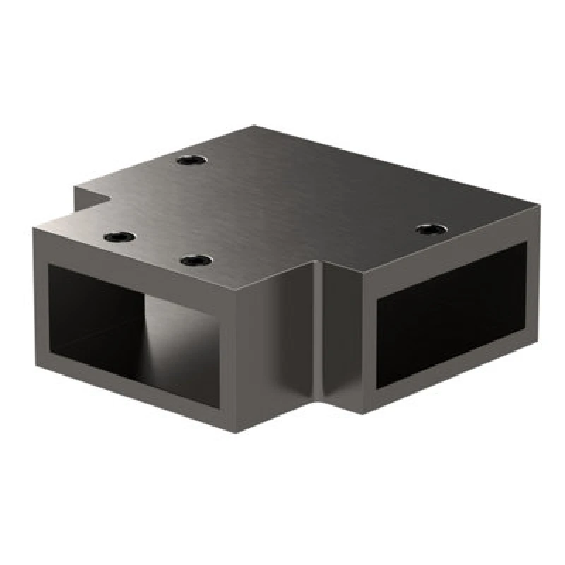 Image of Balterley Wetroom Arm T Piece for use with Flat Support Bar - Brushed Pewter Silver