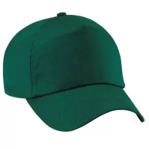 Image of Beechfield Plain Unisex Junior Original 5 Panel Baseball Cap (One Size) (Bottle Green)