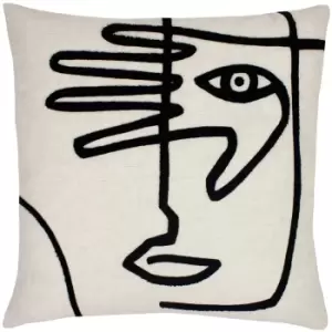 Image of Mono Face Linen Cushion Linen
