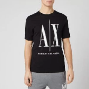 Image of Armani Exchange AX Large Logo T-Shirt Black Size S Men