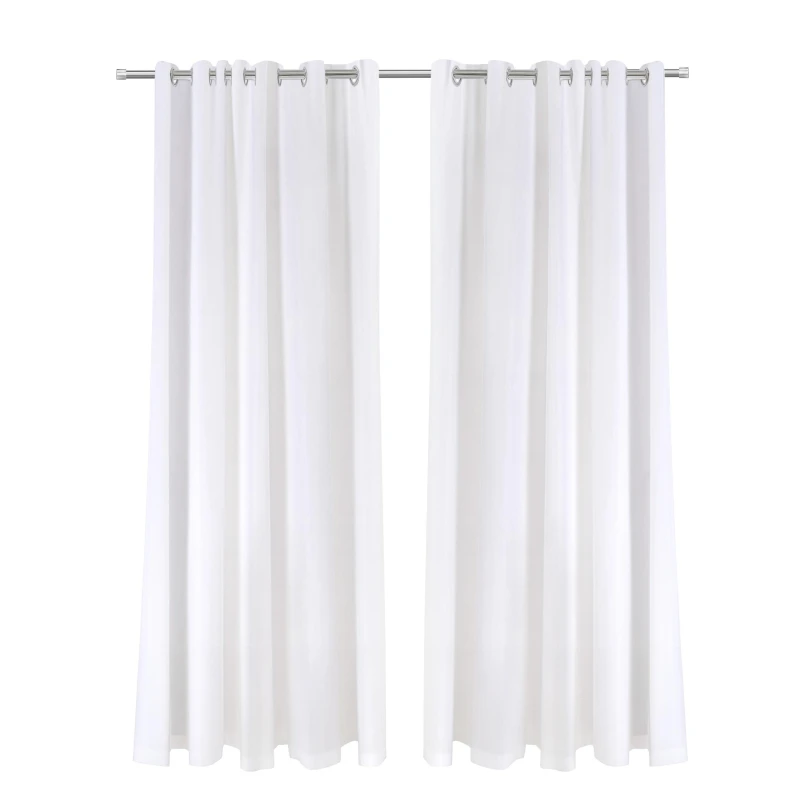 Image of Emma Barclay Lined Voile Sheer Eyelet Curtains Aalia White unisex 229x229cm