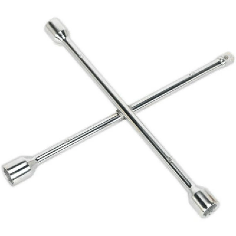 Image of Loops 4-Way Forged Wheel Brace - 17mm 19mm 21mm and 1/2" Square Drive Sockets - 355mm Multi