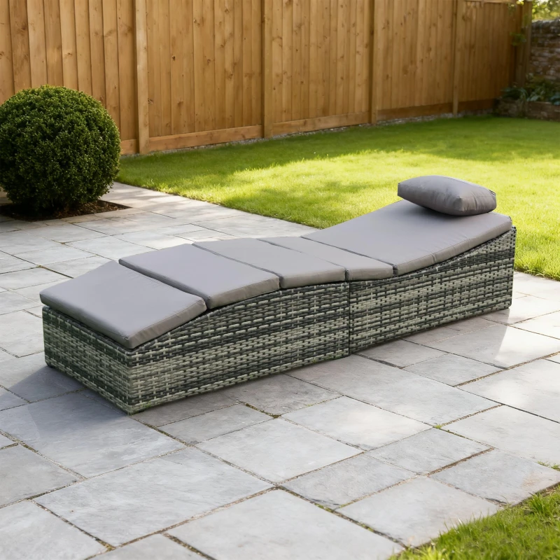 Image of Linea Linea Seville Sunbed 63 Grey/Black unisex One Size